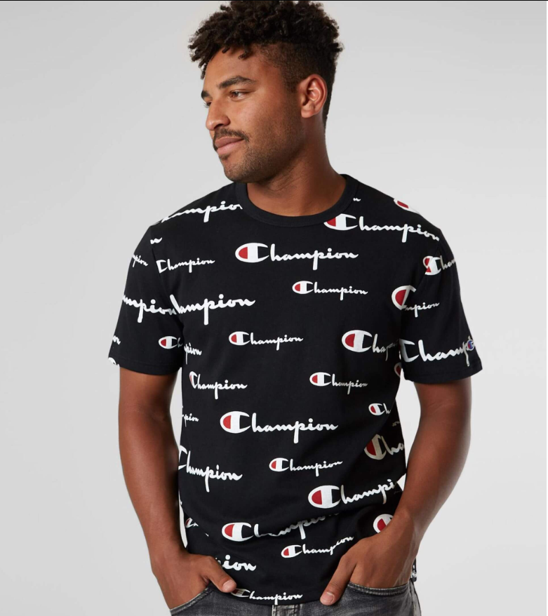 champion logo all over shirt